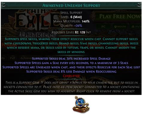 Unleash support poe If your content has been incorrectly flaired, please change it! Additionally, for live build/POE discussion and question answers, feel free to ask in the various question channels on the Path Of Exile Discord!